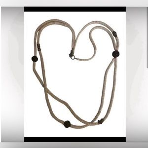 Elegant Beige and Black Necklace